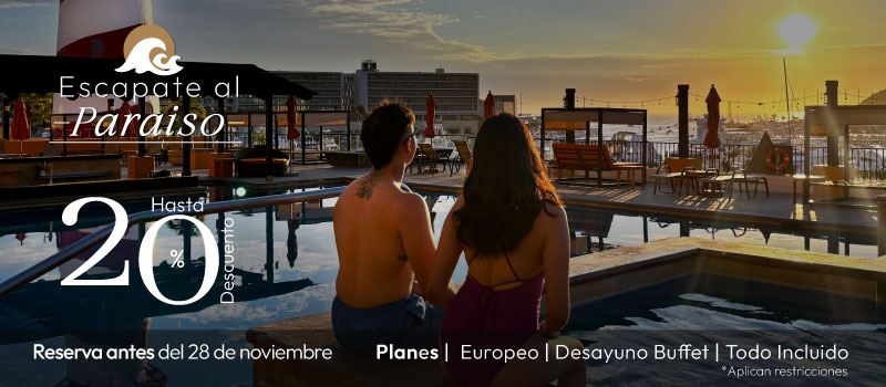 Escapate Al Paraiso en Tesoro en Tesoro Los Cabos viajando del 01/Noviembre/2025 al 04/Enero/2026