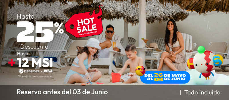 Hot Sale en Tesoro en Tesoro Ixtapa viajando del 28/Mayo/2025 al 28/Febrero/2026
