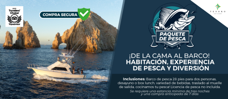 Paquete De Pesca En Tesoro Los Cabos en Tesoro en Tesoro Los Cabos viajando del 27/Abril/2022 al 27/Abril/2022