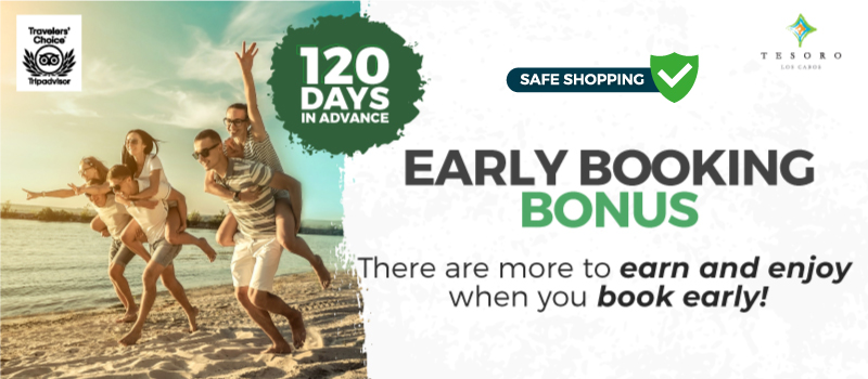Early Booking Bonus 120 days or more in advance Discount!!