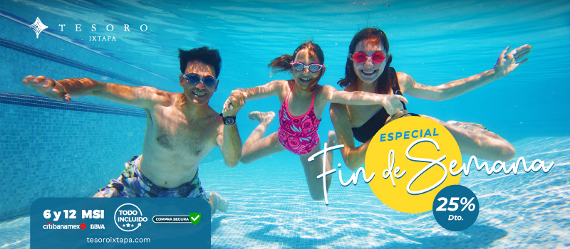 Especial Fin De Semana en Tesoro en Tesoro Ixtapa viajando del 16/Julio/2023 al 31/Julio/2024