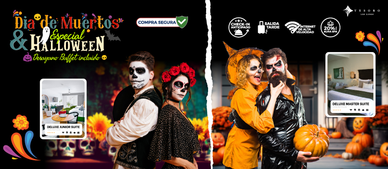 Venta De Dia De Muertos Y  Especial De Halloween en Tesoro en Tesoro Los Cabos viajando del 23/Octubre/2023 al 31/Enero/2024