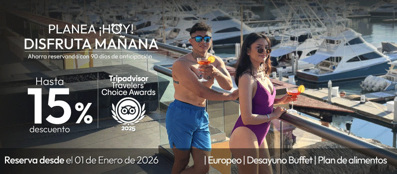 Descuento Por Venta Anticipada 90 Dias en Tesoro en Tesoro Los Cabos viajando del 07/Marzo/2022 al 07/Marzo/2022