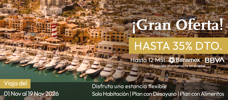 Veterans Day en Tesoro en Tesoro Los Cabos viajando del 01/Noviembre/2026 al 19/Noviembre/2026