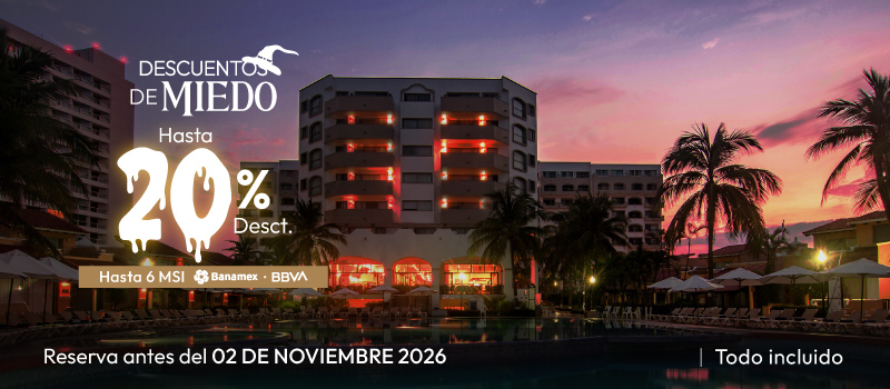 Descuento De Miedo: Escápate En Octubre Y Noviembre en Tesoro en Tesoro Ixtapa viajando del 01/Octubre/2026 al 30/Noviembre/2026
