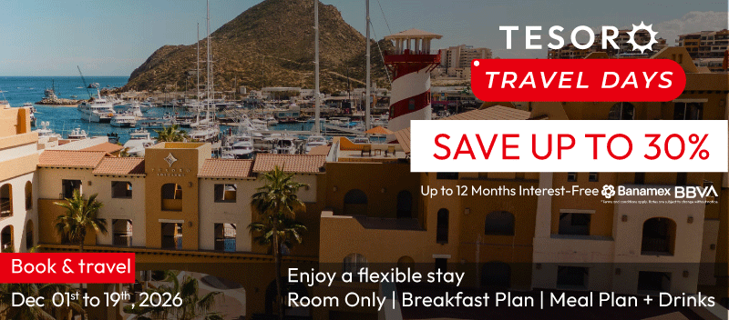 Tesoro Travel Days at Tesoro at Tesoro Los Cabos traveling from December 01st, 2026 to December 19th, 2026