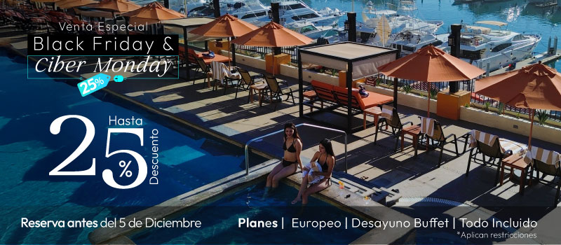 Black Friday & Cyber Week: A Un Click Del Paraíso.  en Tesoro en Tesoro Los Cabos viajando del 28/Noviembre/2025 al 30/Abril/2026